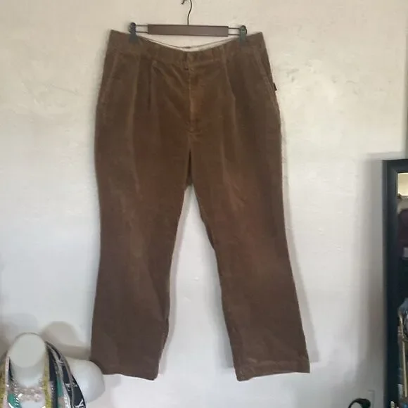 Vintage Barbour Men’s 38 Striped Corduroy Pants Button Zipper Closure Cotton - Picture 3 of 8